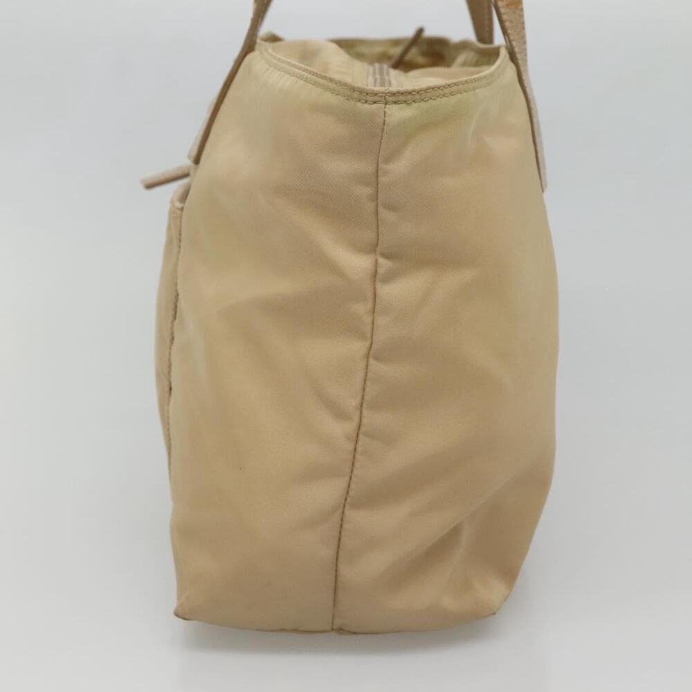 PRADA Tote Bag Nylon Beige Silver - Picture 5 of 9